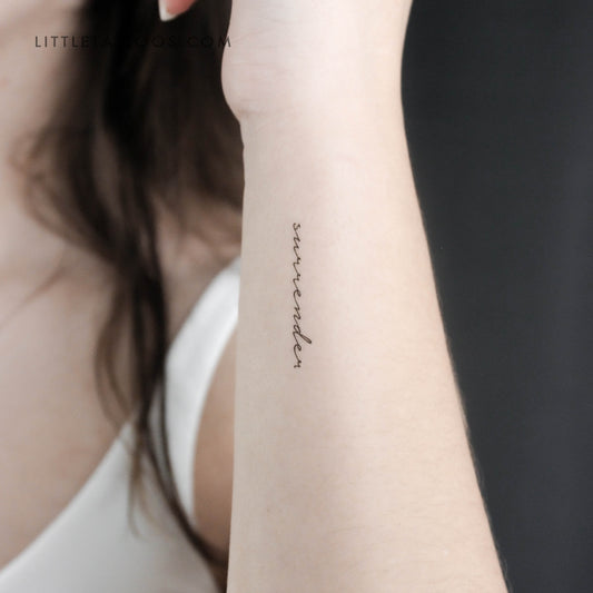 Surrender Temporary Tattoo - Set of 3