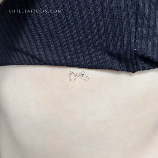 Tiny Pinky Promise Temporary Tattoo - Set of 3