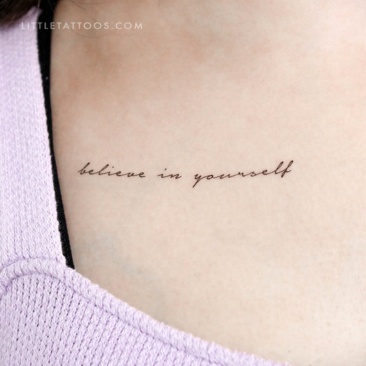 Believe In Yourself Temporary Tattoo - Set of 3