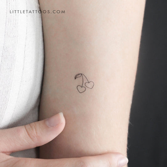 Cherry Couple Temporary Tattoo - Set of 3