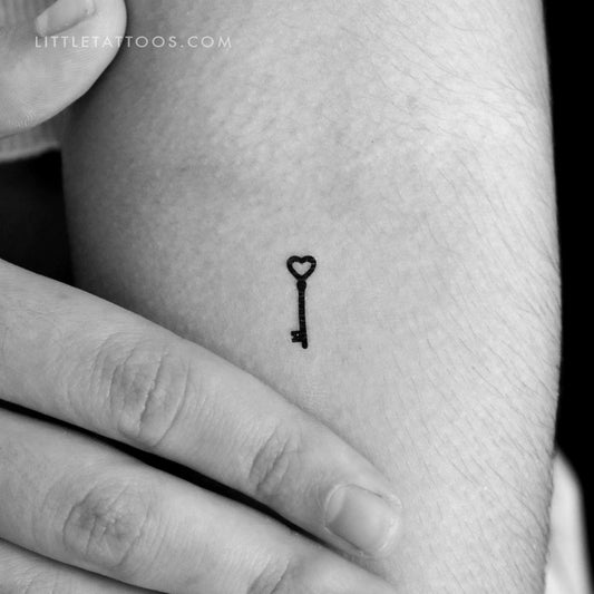 Tatuaje temporal de llave de amor - Juego de 3