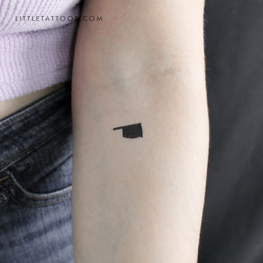 Tatuaje temporal del mapa de Oklahoma (juego de 3)