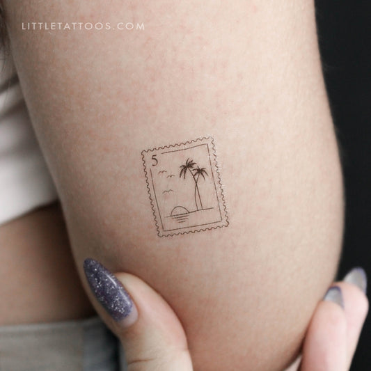 Tatuaje temporal de sello de puesta de sol - Juego de 3