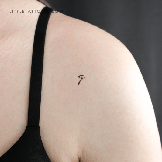 G Handwritten Letter Temporary Tattoo - Set of 3