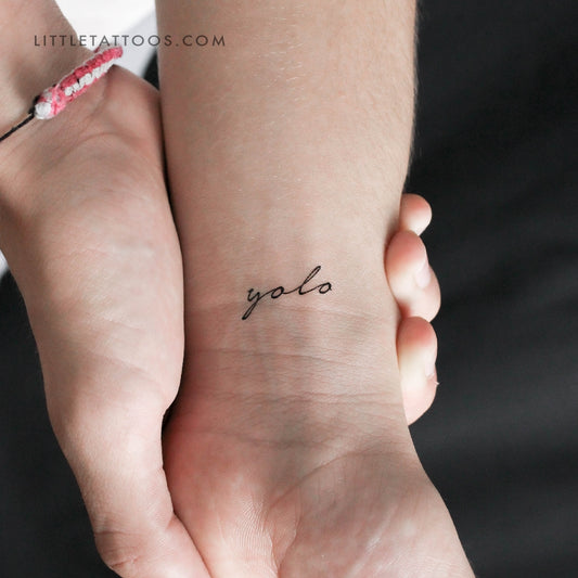 Tatuaje temporal de Yolo - Juego de 3