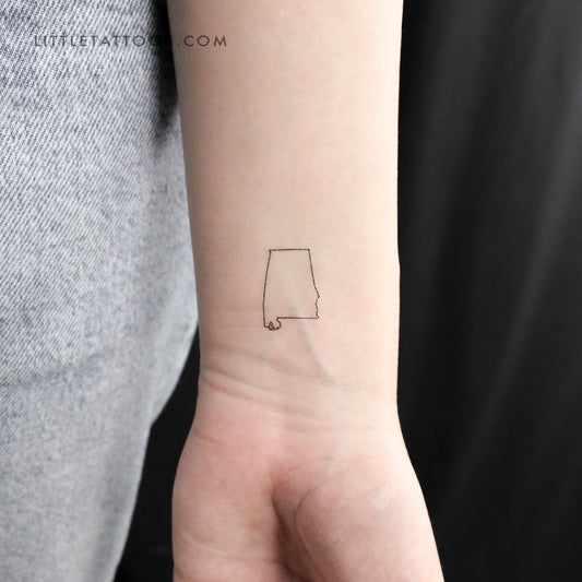 Tatuaje temporal del mapa de Alabama (juego de 3)