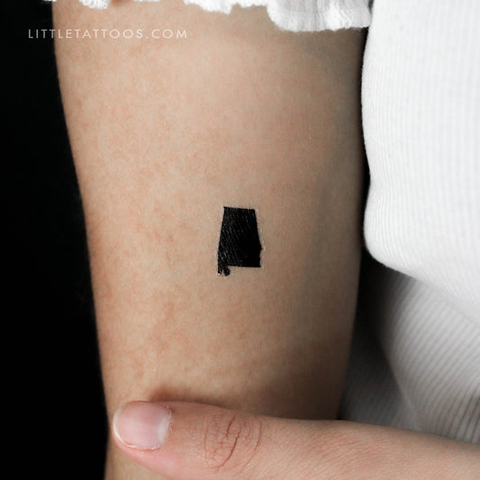 Tatuaje temporal del mapa de Alabama (juego de 3)