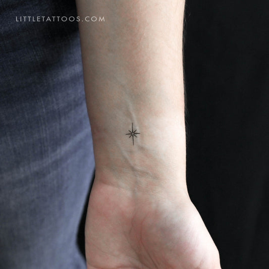 Tiny North Star Temporary Tattoo - Set of 3