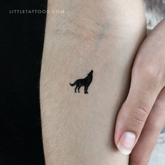 Tatuaje temporal de lobo - Juego de 3