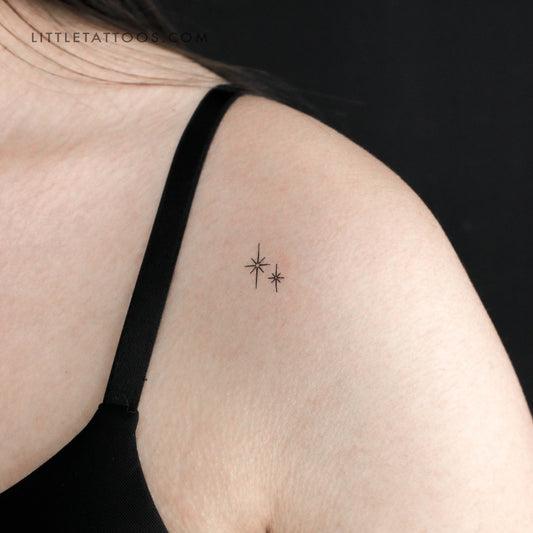 Tatuaje temporal de pareja de la Estrella del Norte - Juego de 3