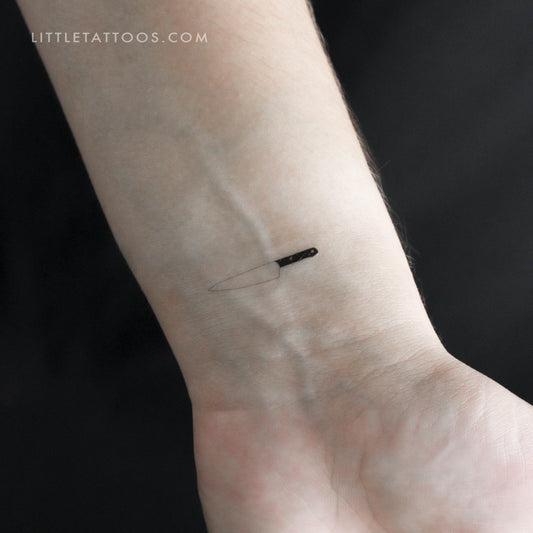 Knife Temporary Tattoo - Set of 3
