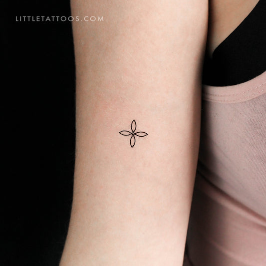 Tatuaje temporal de nudo cuaternario pequeño (juego de 3)