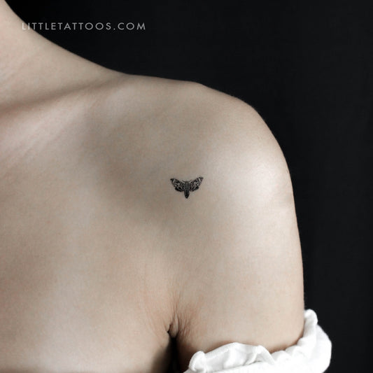 Tiny Moth Temporary Tattoo - Set of 3