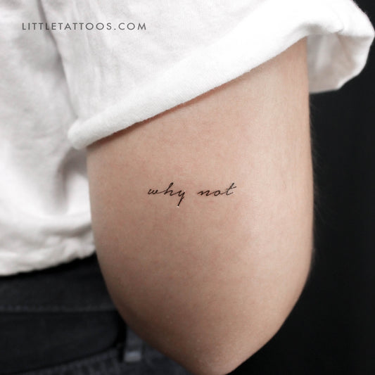 Tatuaje temporal "Por qué no" - Juego de 3