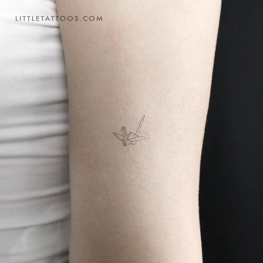 Origami Crane Temporary Tattoo - Set of 3