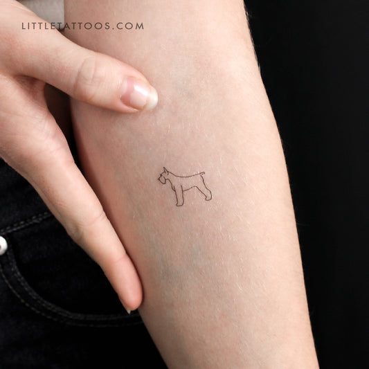Schnauzer Temporary Tattoo - Set of 3