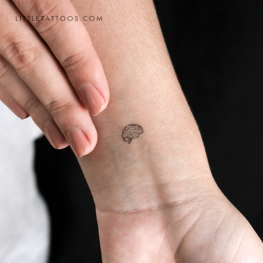 Tiny Brain Temporary Tattoo - Set Of 3 – Little Tattoos