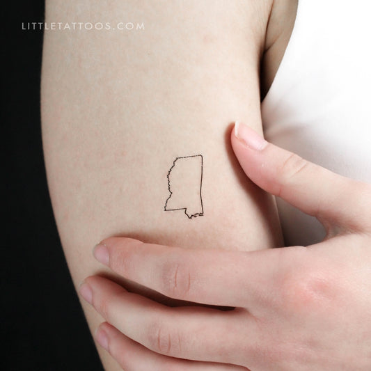 Tatuaje temporal del mapa de Mississippi (juego de 3)