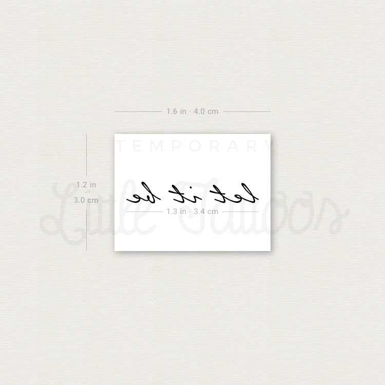 Let It Be Temporary Tattoo - Set of 3