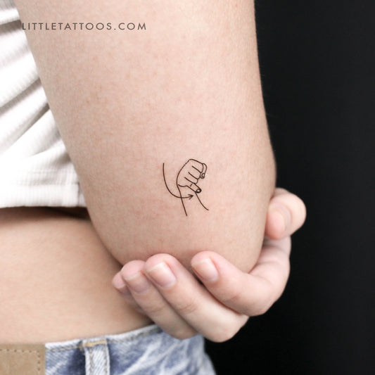 Tatuaje temporal de lenguaje de señas J - Juego de 3
