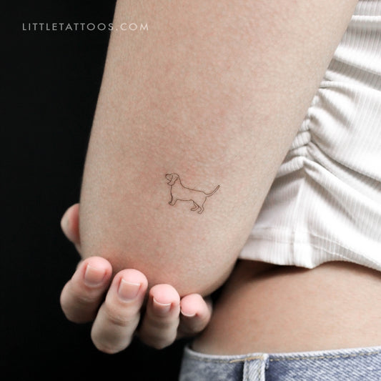 Basset Hound Temporary Tattoo - Set of 3