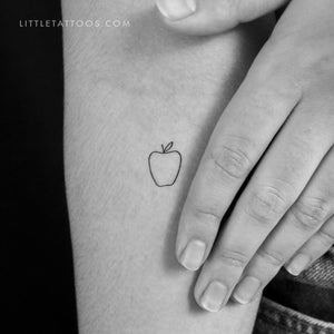 Minimalist Apple Temporary Tattoo - Set of 3