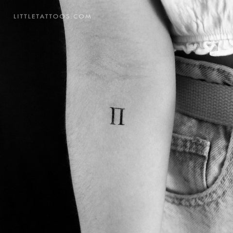 Uppercase Pi Temporary Tattoo - Set of 3