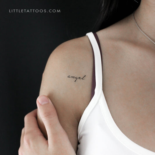 Tatuaje temporal de ángel - Juego de 3