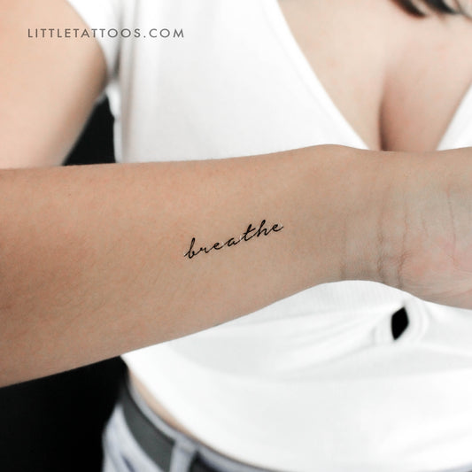 'Breathe' Temporary Tattoo - Set of 3