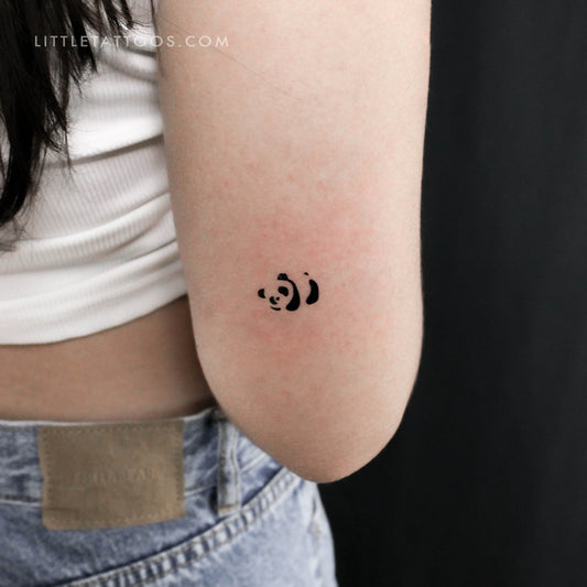 Panda Bear Temporary Tattoo - Set of 3