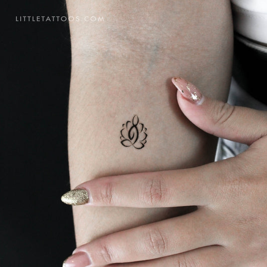 Lotus Meditation Temporary Tattoo - Set of 3
