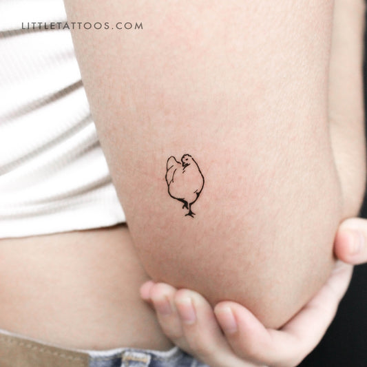 Tatuaje temporal de gallina - Juego de 3