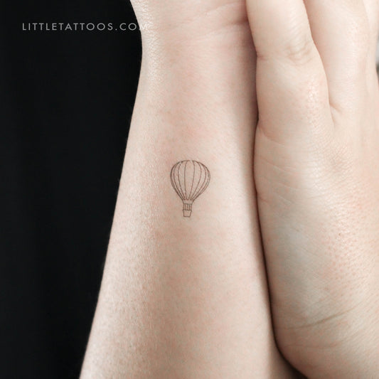 Tatuaje temporal de globo aerostático pequeño (juego de 3)