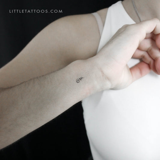 Tiny Thai Khomut Unalome Temporary Tattoo - Set of 3