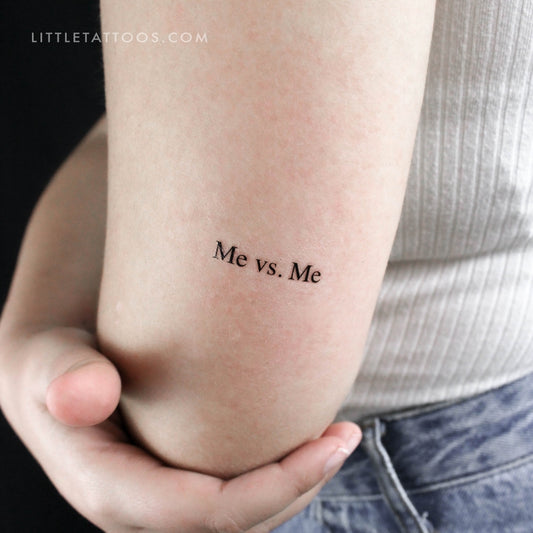 Tatuaje temporal "Yo contra mí" - Juego de 3