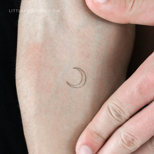 Crescent Moon Type II by Jakenowicz Temporary Tattoo - Set of 3