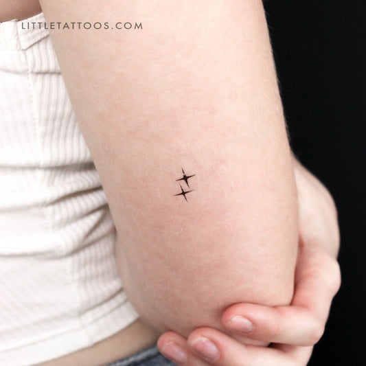 Tatuaje temporal de pareja brillante - Juego de 3