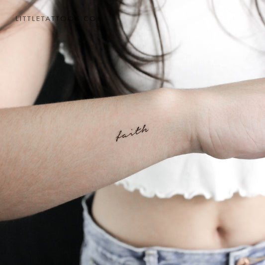 Tatuaje temporal "Fe" - Juego de 3