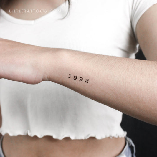 Tatuaje temporal del año de nacimiento 1992 - Juego de 3
