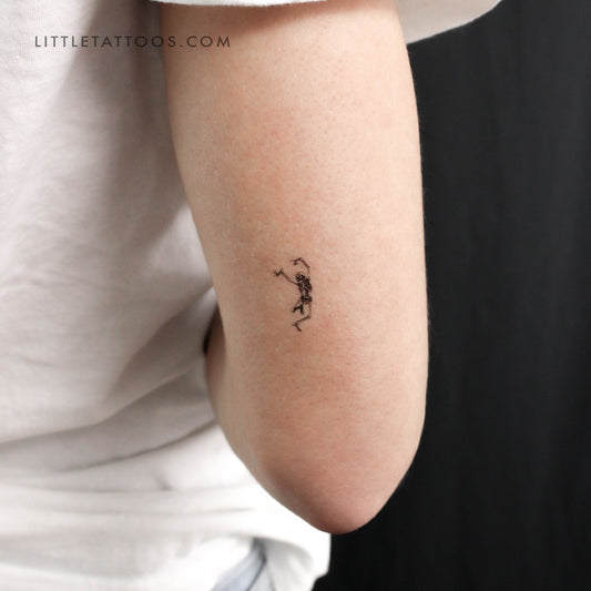 Small Dancing Skeleton Temporary Tattoo - Set of 3