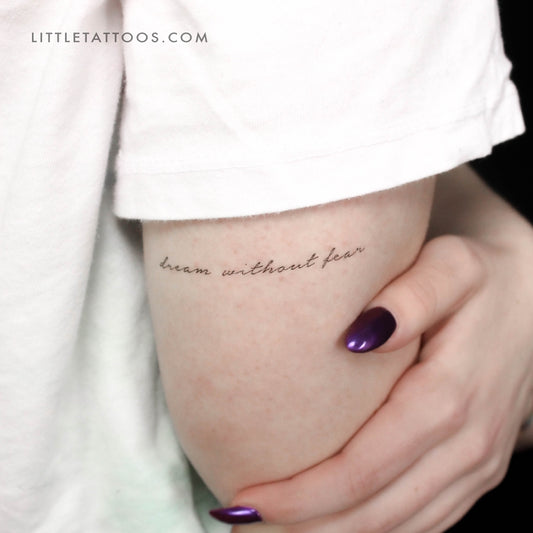 Dream Without Fear Temporary Tattoo - Set of 3