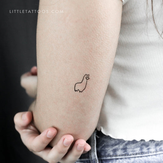 Tatuaje temporal de llama pequeña - Juego de 3