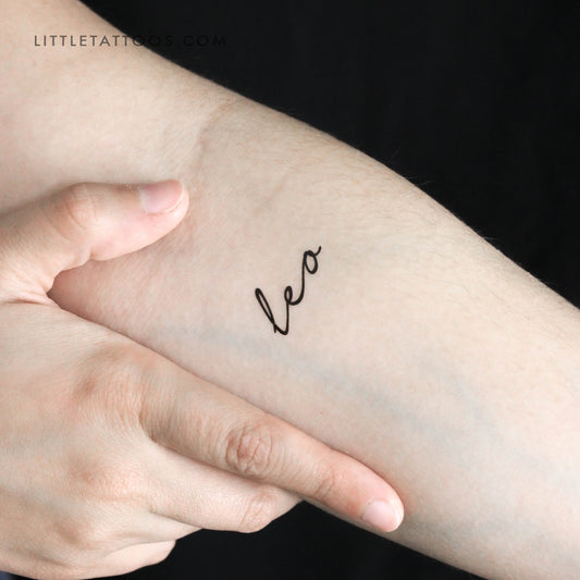 Tatuaje temporal de Leo - Juego de 3