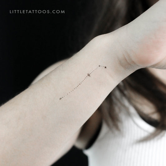 Tatuaje temporal de la constelación de Aries (puntos) - Juego de 3