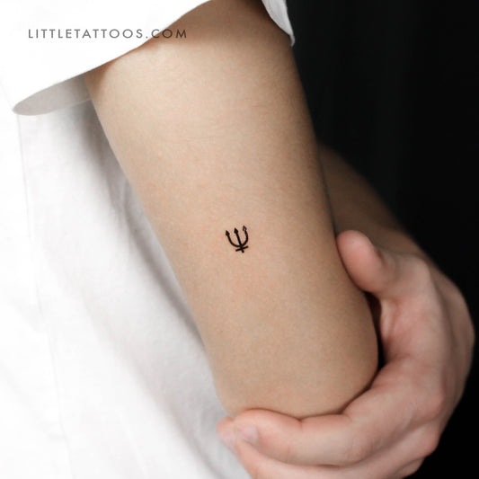 Tatuaje temporal del símbolo planetario de Neptuno (juego de 3)