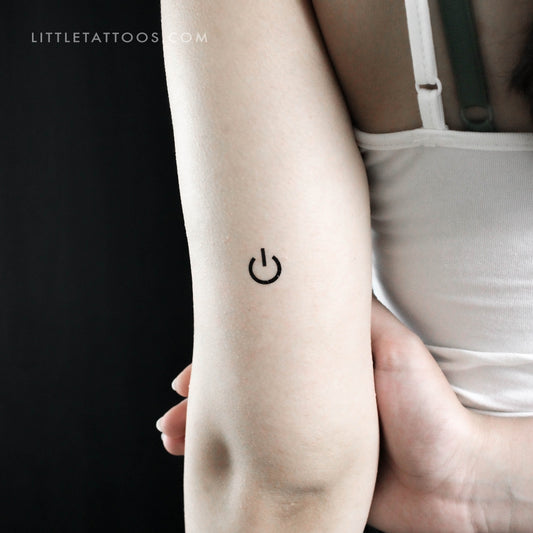 Power Symbol Temporary Tattoo - Set of 3