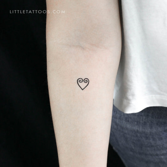 Sankofa Heart Temporary Tattoo - Set of 3