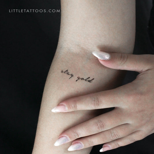 Stay Gold Temporary Tattoo - Set of 3