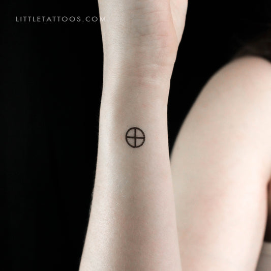 Tatuaje temporal del símbolo del planeta Tierra (juego de 3)