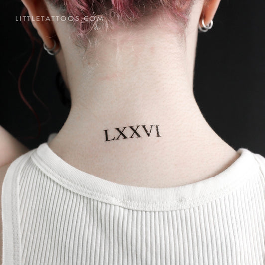 LXXVI Temporary Tattoo - Set of 3